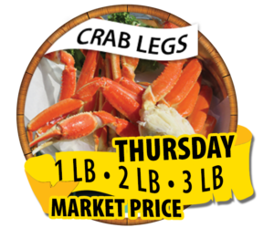 crab legs daily special hidden treasure thursdays