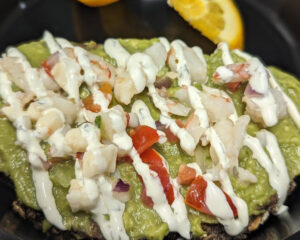 avocado toast ceviche at hidden treasure ht's bistro ponce inlet fl